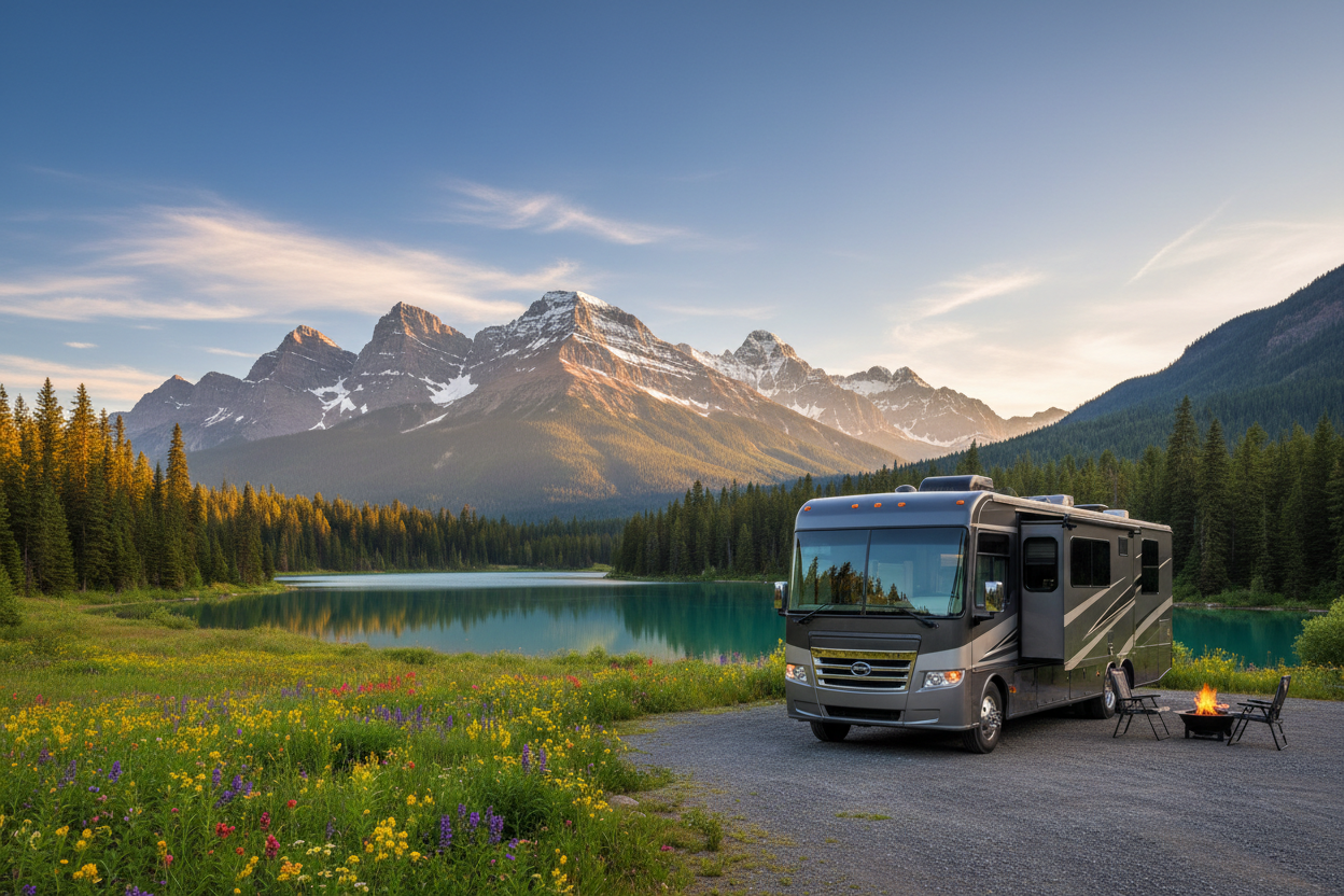 I need an RV Camper with a scenic view.